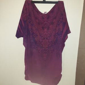 Ruffled sides tunic